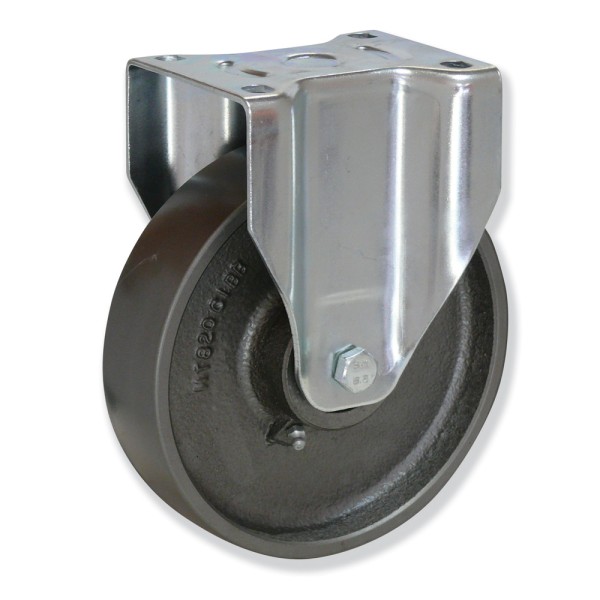 KPF5 125 HFB5 - Soporte fijo, Sujeción por pletina, Rueda Hierro fundido