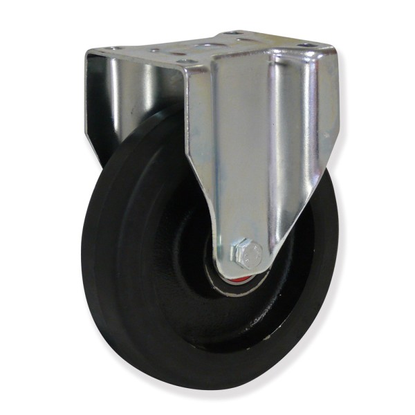 KPF5 150 HGB5- Soporte fijo, Sujeción por pletina, Rueda Hierro - Goma