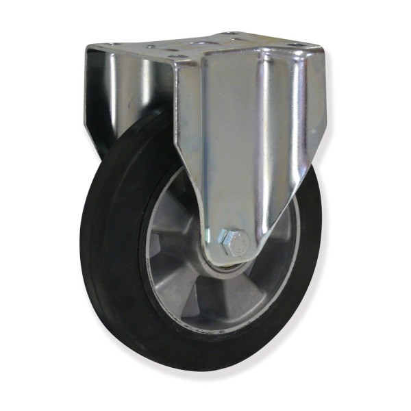 KPF5 250 ACB5 - Soporte fijo, Sujeción por pletina, Rueda Aluminio - Caucho