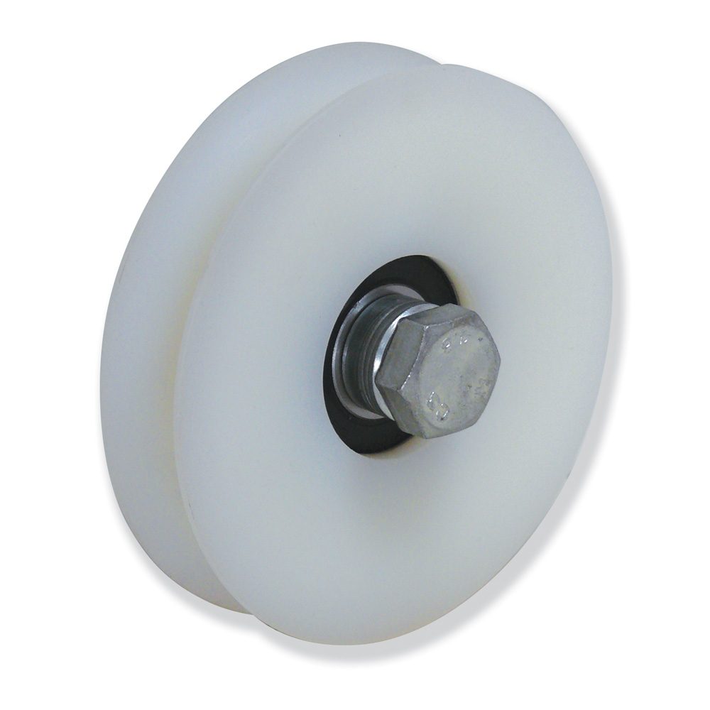Ruedas 2 cojinetes Canal U - Nylon