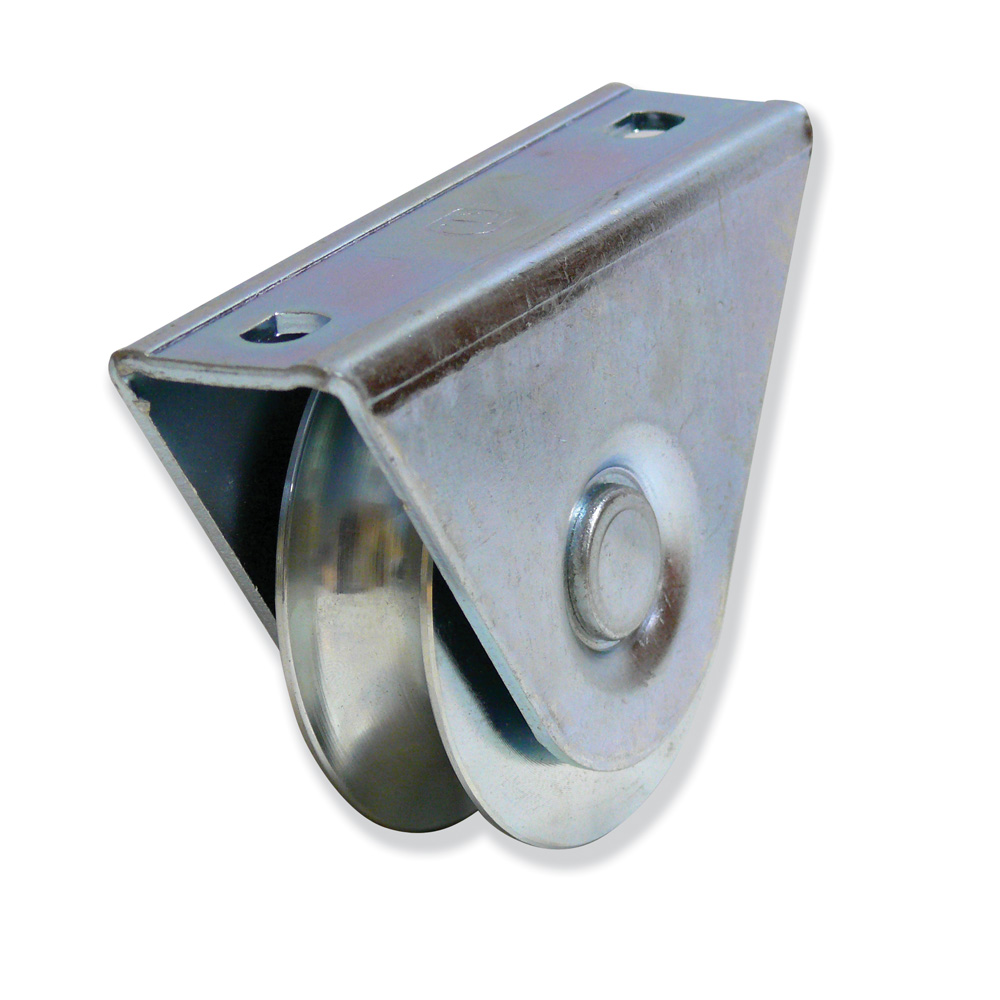Ruedas con soporte sobreponer Canal U - Zincadas