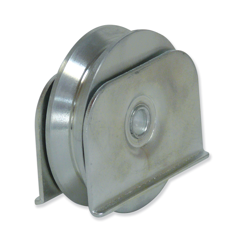 Ruedas con soporte soldar Canal V - Zincadas