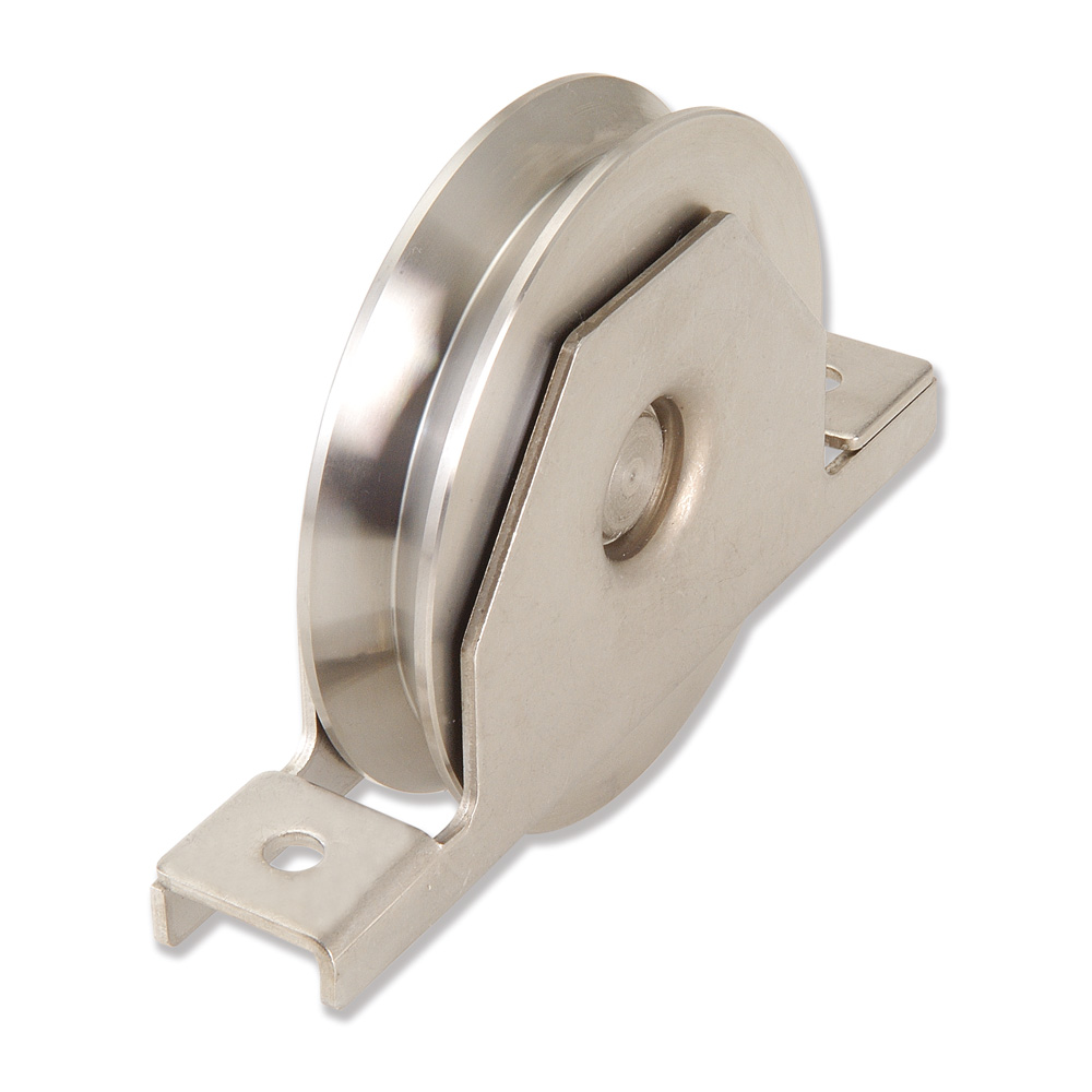 Ruedas con soporte encastar Canal V - INOX