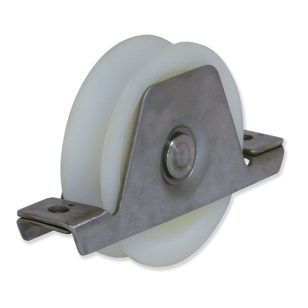 Ruedas con soporte encastar Canal U - Poliamida